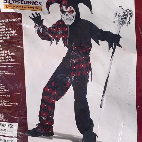 Halloween Sinister Jester costume size Small - Picture 2 of 3